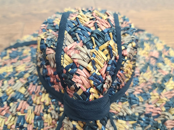 German Colorful Straw Tilt Hat