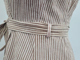 ANC Seersucker Hospital Dress and Hat <br> (B-36" W-26.5" H-36")