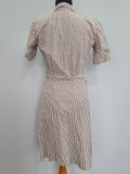 ANC Seersucker Hospital Dress and Hat <br> (B-36" W-26.5" H-36")