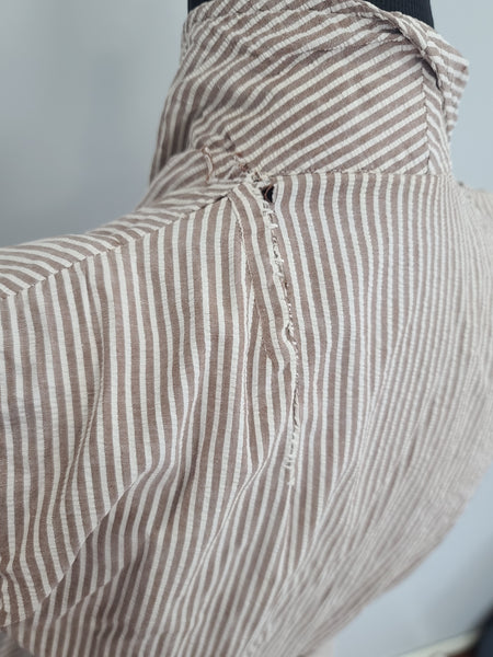 ANC Seersucker Hospital Dress and Hat <br> (B-36" W-26.5" H-36")