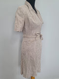 ANC Seersucker Hospital Dress and Hat <br> (B-36" W-26.5" H-36")