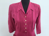 Fuchsia Rayon Dress <br> (B-37" W-30" H-42")