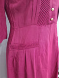 Fuchsia Rayon Dress <br> (B-37" W-30" H-42")