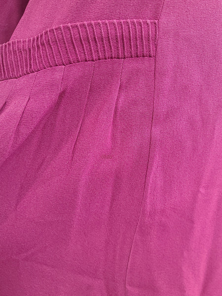 Fuchsia Rayon Dress <br> (B-37" W-30" H-42")