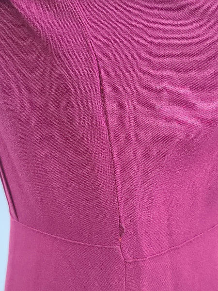 Fuchsia Rayon Dress <br> (B-37" W-30" H-42")