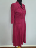 Fuchsia Rayon Dress <br> (B-37" W-30" H-42")