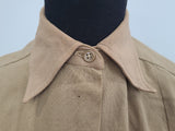 AS-IS Women's Khaki Wool Blouse <br> (39" Bust)