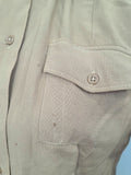 AS-IS Women's Khaki Wool Blouse <br> (39" Bust)