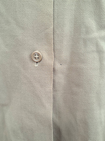 AS-IS Women's Khaki Wool Blouse <br> (39" Bust)
