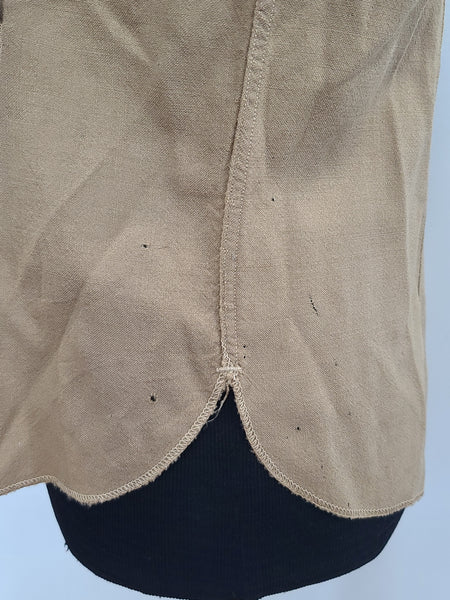 AS-IS Women's Khaki Wool Blouse <br> (39" Bust)