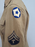 AS-IS Women's Khaki Wool Blouse <br> (39" Bust)