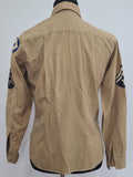 AS-IS Women's Khaki Wool Blouse <br> (39" Bust)