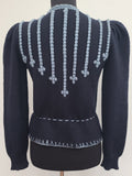 German Dark Blue Knit Sweater (Medium)