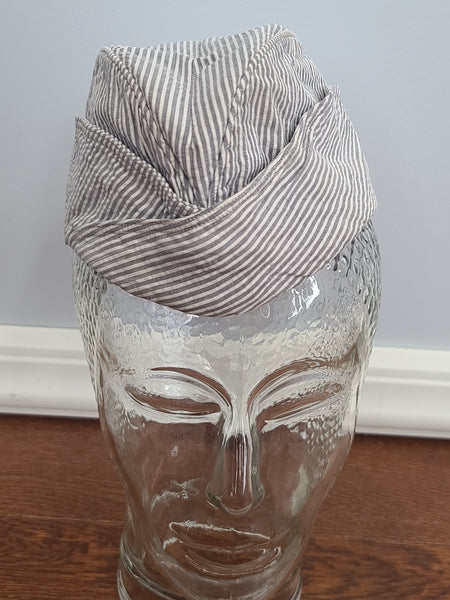 WAVES Seersucker Garrison Cap (Size 22)