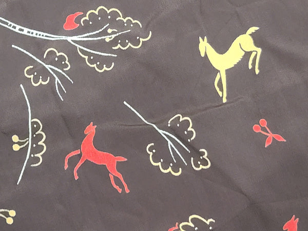 German Forest Animal / Hunting Novelty Print Scarf