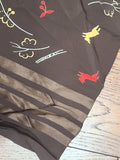 German Forest Animal / Hunting Novelty Print Scarf
