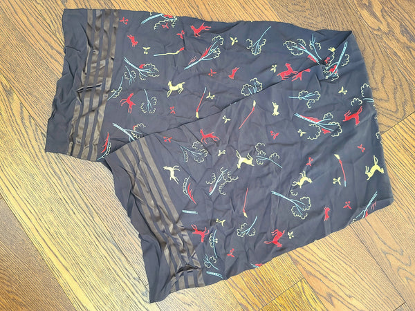 German Forest Animal / Hunting Novelty Print Scarf