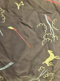 German Forest Animal / Hunting Novelty Print Scarf