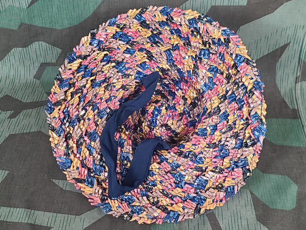 German Colorful Straw Tilt Hat