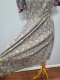German Flower Print Dirndl Style Dress