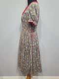 German Flower Print Dirndl Style Dress