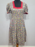 German Flower Print Dirndl Style Dress