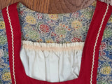German Flower Print Dirndl Style Dress
