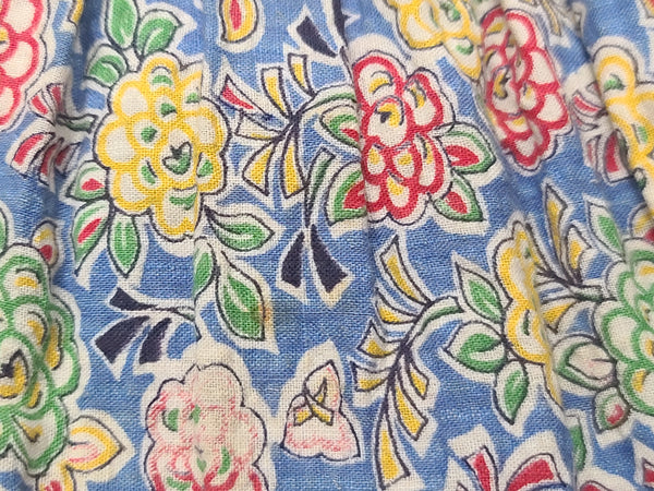 German Flower Print Dirndl Style Dress