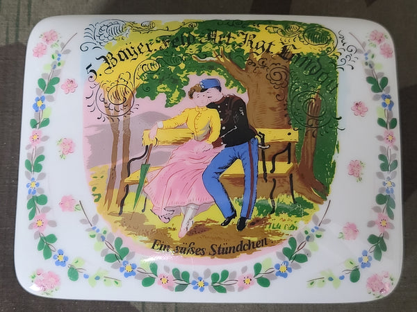 Reproduction Bavarian Artillery Soldier's Porcelain Keepsake Box