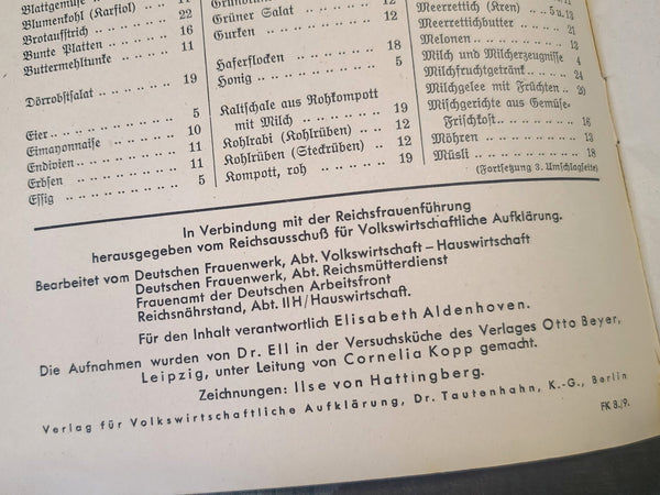 Deutschen Frauenwerk Fresh Food Recipe Book