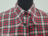 German Plaid Handmade Blouse <br> (39" Bust)