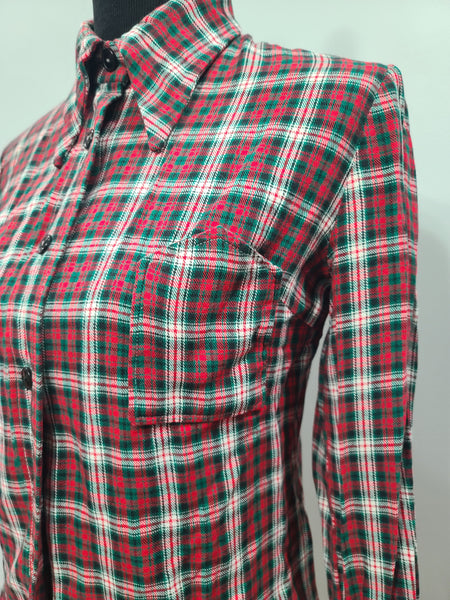 German Plaid Handmade Blouse <br> (39" Bust)