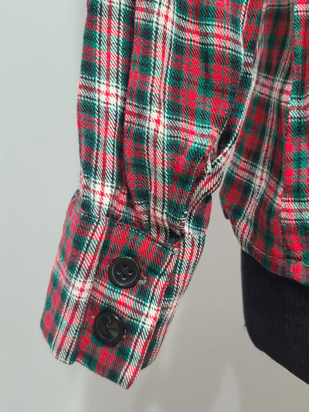 German Plaid Handmade Blouse <br> (39" Bust)