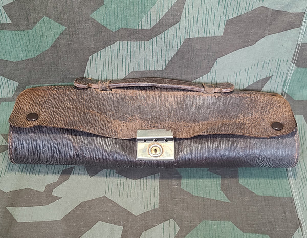 Pre-War German Roll-Up Briefcase w/ Key