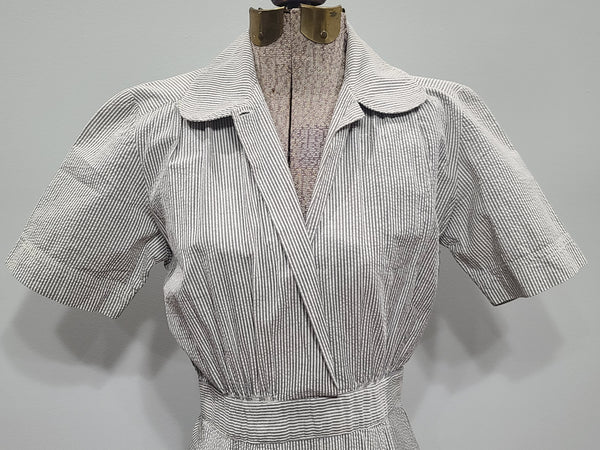 WAVES Seersucker Working Uniform Dress (as-is) <br> (B-36" W-24" H-33")