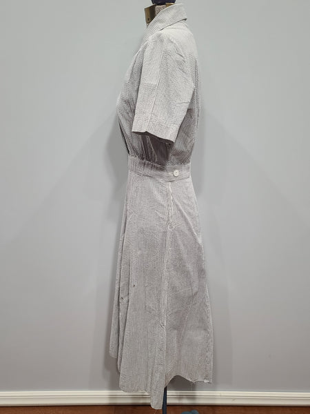 WAVES Seersucker Working Uniform Dress (as-is) <br> (B-36" W-24" H-33")