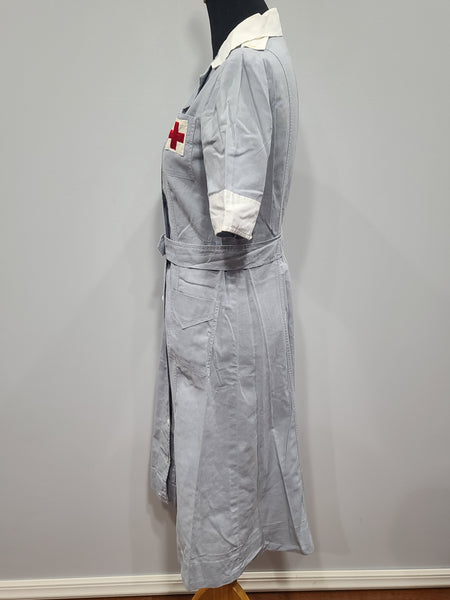 American Red Cross Short Sleeve Gray Lady Uniform Dress <br> (B-38" W-32" H-39")