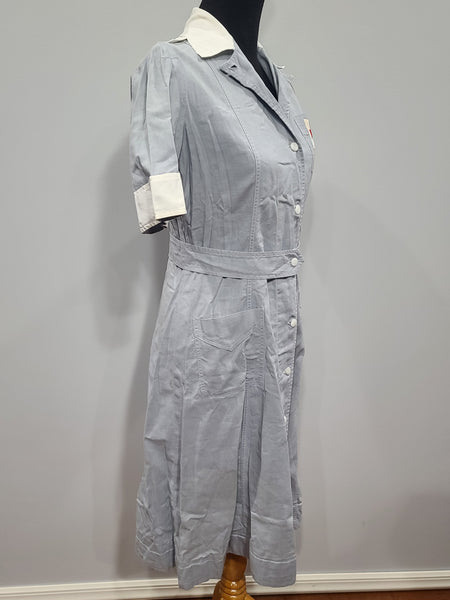 American Red Cross Short Sleeve Gray Lady Uniform Dress <br> (B-38" W-32" H-39")