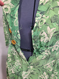 Green Daffodil Print Dress <br> (B-44" W-36" H-52")