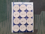 Original 14mm Paper Buttons on Card