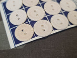 Original 14mm Paper Buttons on Card