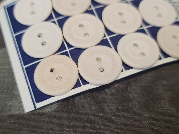 Original 14mm Paper Buttons on Card