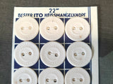Original 14mm Paper Buttons on Card