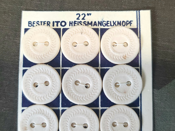 Original 14mm Paper Buttons on Card