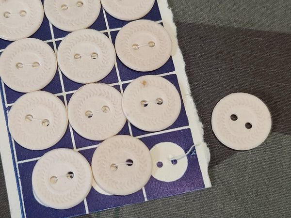 Original 14mm Paper Buttons on Card