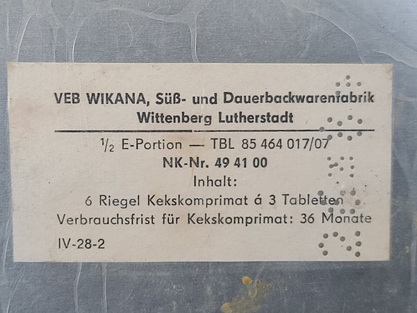East German Rations Kekskomprimat in Tin Unopened