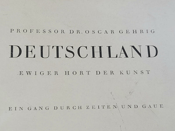 Tornisterschrift 1942 Deutschland Ewiger Hort Der Kunst (AS-IS)