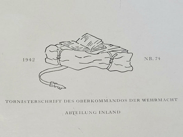 Tornisterschrift 1942 Deutschland Ewiger Hort Der Kunst (AS-IS)