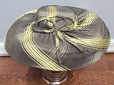 Brown and Yellow Plaid Purse and Hat Set