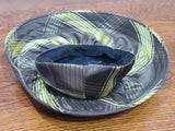Brown and Yellow Plaid Purse and Hat Set